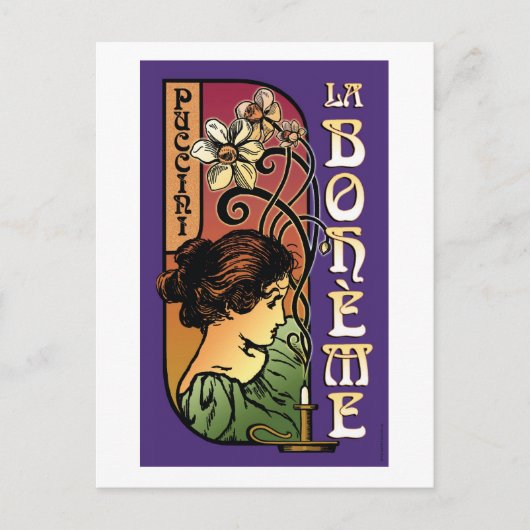 La Boheme, Opera Briefkaart (Voorkant)