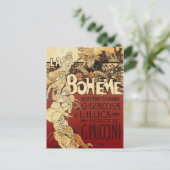 La Bohème - vintage 1896 poster Briefkaart (Staand voorkant)
