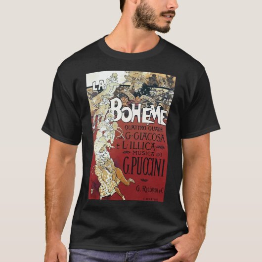 La Boheme Vintage Poster T-shirt (Voorkant)
