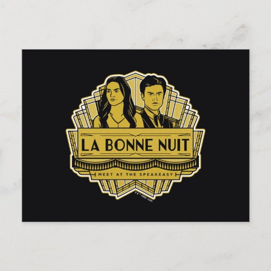 La Bonne Nuit - ontmoeten bij de Speakeasy Briefkaart (Voorkant)