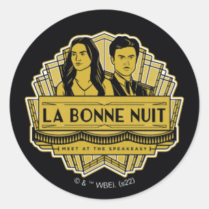 La Bonne Nuit - ontmoeten bij de Speakeasy Ronde Sticker