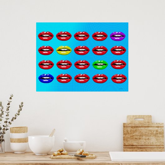 La Bouche - Der Mund Pop Art Poster (Keuken)