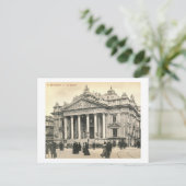 La Bourse, Brussel, België Vintage Briefkaart (Staand voorkant)