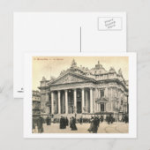 La Bourse, Brussel, België Vintage Briefkaart (Voorkant / Achterkant)