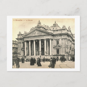 La Bourse, Brussel, België Vintage Briefkaart
