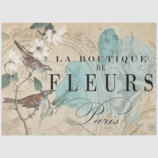 La Boutique Bird Decoupage Sheet Tissuepapier