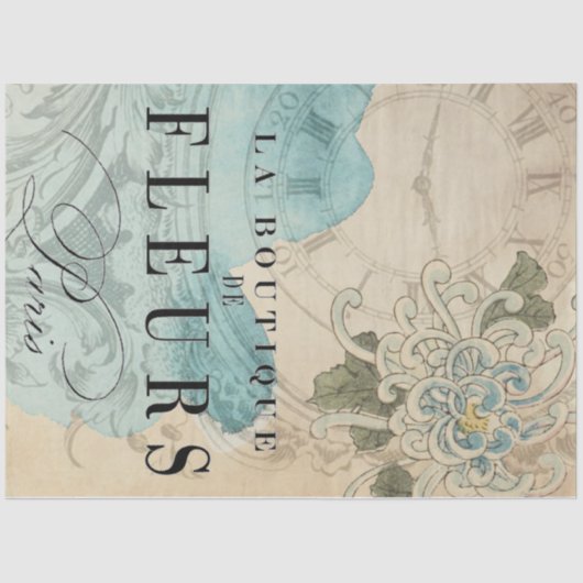 La Boutique Floral Decoupage Sheet Tissuepapier (Voorkant)