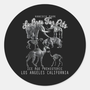 La Brea Tar Pits Los Angeles National Landmark Ronde Sticker