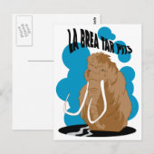 La Brea Tar Pits Mammoth Briefkaart (Voorkant / Achterkant)