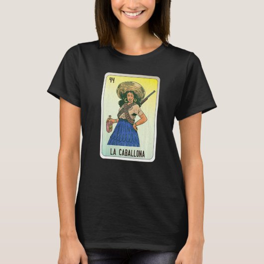 La Caballona Mexican Slang Lottery Bingo Cards   T-shirt (Voorkant)