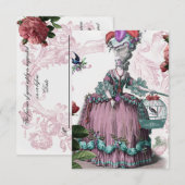 la cage aux oiseaux (vogelkooi) rsvp kaartje (Voorkant / Achterkant)