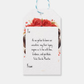 La Calavera Catarina💀 en Flores Rojas 🌹 Cadeaulabel (Achterkant)