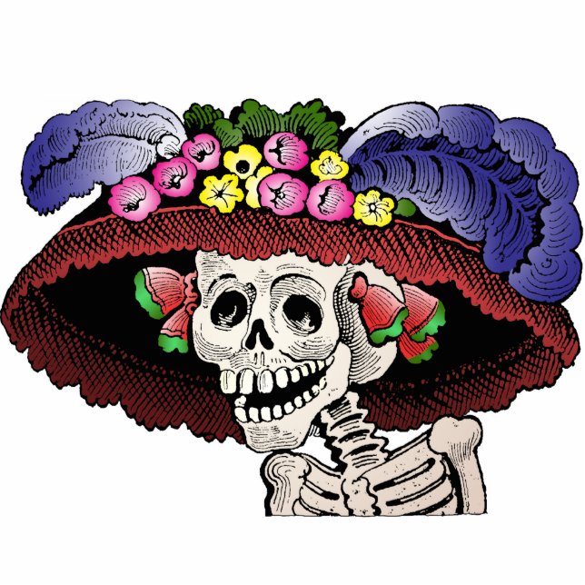 La Calavera Catrina (beeldhouwsculptuur) Fotobeeldje Magneet (Voorkant)
