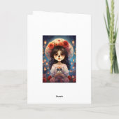 🌹La Calavera Catrina: Bloesems van het Leven 🌹 Feestdagen Kaart (Achterkant)