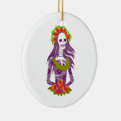 La Calavera Catrina/Dapper Skeleton/Elegant Skull Keramisch Ornament (Rechts)