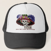 La Calavera Catrina in kleur Trucker Pet (Voorkant)
