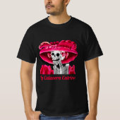 La Calavera Catrina in Red Bonnet T-shirt (Voorkant)