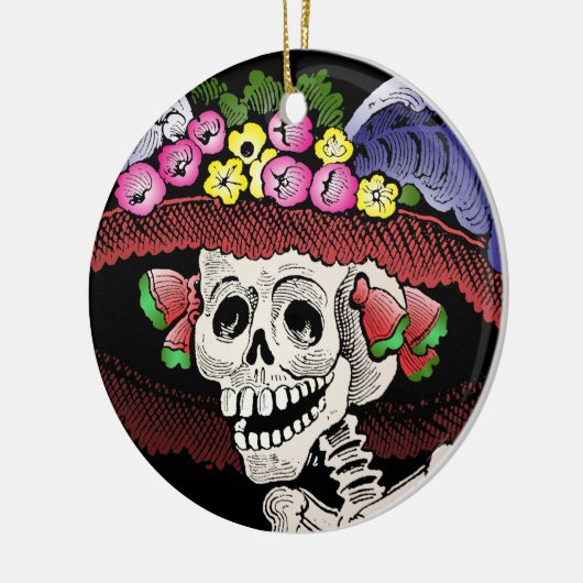 La Calavera Catrina Keramisch Ornament (Links)