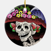 La Calavera Catrina Keramisch Ornament (Achterkant)