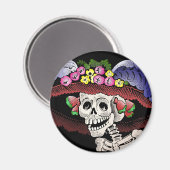 La Calavera Catrina (magneet) Magneet (Voorkant / Achterkant)