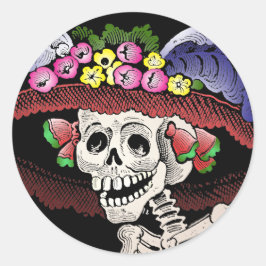 La Calavera Catrina [stickers] Ronde Sticker