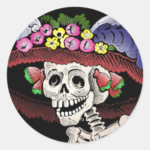 La Calavera Catrina [stickers] Ronde Sticker