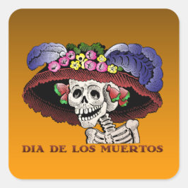 La Calavera Catrina [stickers] Vierkante Sticker