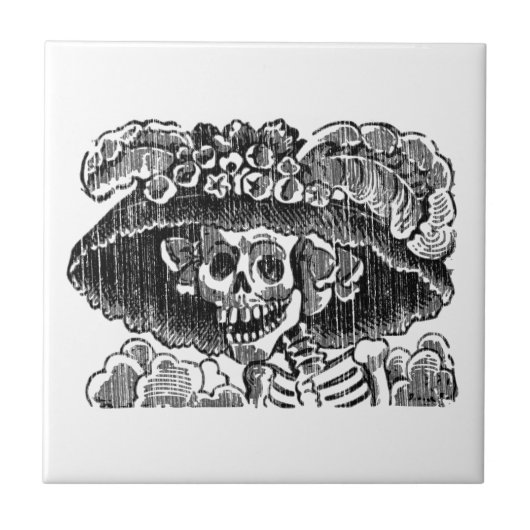 La Calavera Catrina Tegeltje (Voorkant)