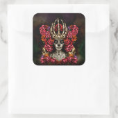 La Calavera Catrina Vierkante Sticker (Tas)