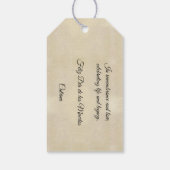 La Calavera Hermosa, gebruik Cadeaulabel (Achterkant)