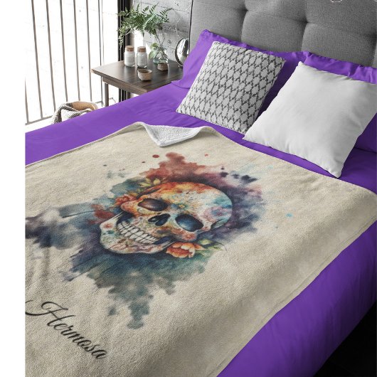 La Calavera Hermosa, gewoonte Fleece Deken