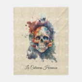 La Calavera Hermosa, gewoonte Fleece Deken (Voorkant)