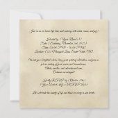 La Calavera Hermosa, gewoonte Kaart (Achterkant)