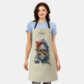 La Calavera Hermosa, gewoonte Schort (Gedragen)