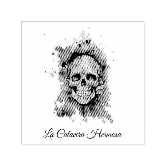 La Calavera Hermosa, gewoonte Zelfinktende Stempel (Design)