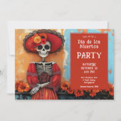 💀 La Calavera in pet met bloemen Kaart (Voorkant)