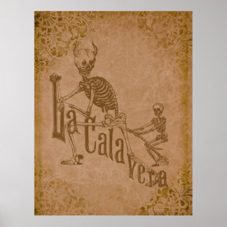 La Calavera, ingediend door Jose Posada (bruine br Poster