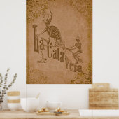 La Calavera, ingediend door Jose Posada (bruine br Poster (Keuken)