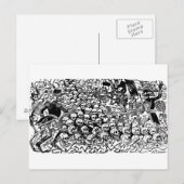 La Calavera Revuelta door José Guadalupe Posada Briefkaart (Voorkant / Achterkant)