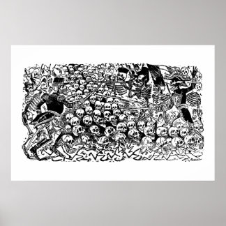 La Calavera Revuelta door José Guadalupe Posada Poster