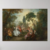 La Camargo Dancing - Nicolas Lancret Fine Art Poster (Voorkant)