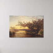 La Camargue, Coucher de Soleil – Félix Ziem Canvas Afdruk (Voorkant)