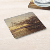 La Camargue, Coucher de Soleil – Félix Ziem Kartonnen Onderzetters (Schuin)