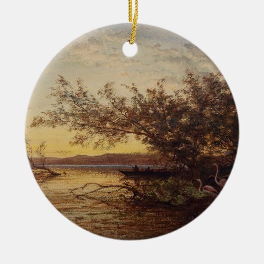 La Camargue, Coucher de Soleil – Félix Ziem Keramisch Ornament (Voorkant)