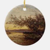 La Camargue, Coucher de Soleil – Félix Ziem Keramisch Ornament (Achterkant)