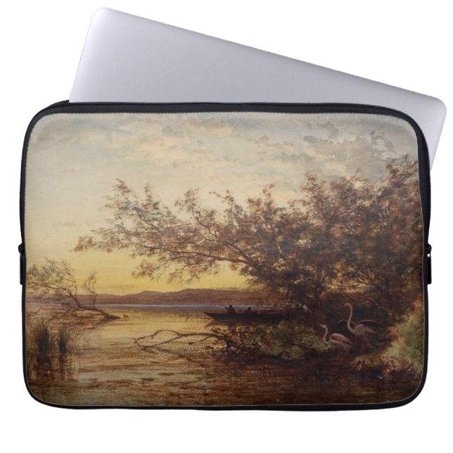 La Camargue, Coucher de Soleil – Félix Ziem Laptop Sleeve (Voorkant)