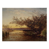 La Camargue, Zonsondergang – Félix Ziem Perfect Poster (Voorkant)