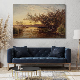La Camargue, Zonsondergang – Félix Ziem Perfect Poster
