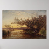 La Camargue, Zonsondergang – Félix Ziem Poster (Voorkant)