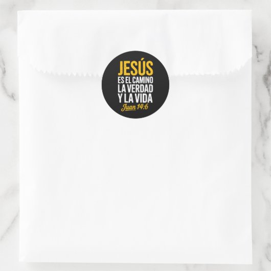 La Camisa De Jesus En Espanol Christian Spanish  Ronde Sticker (Tas)